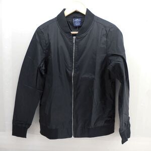 NEW Charles River Apparel Bomber Jacket‎ Womens Small Boston Flight Black New!